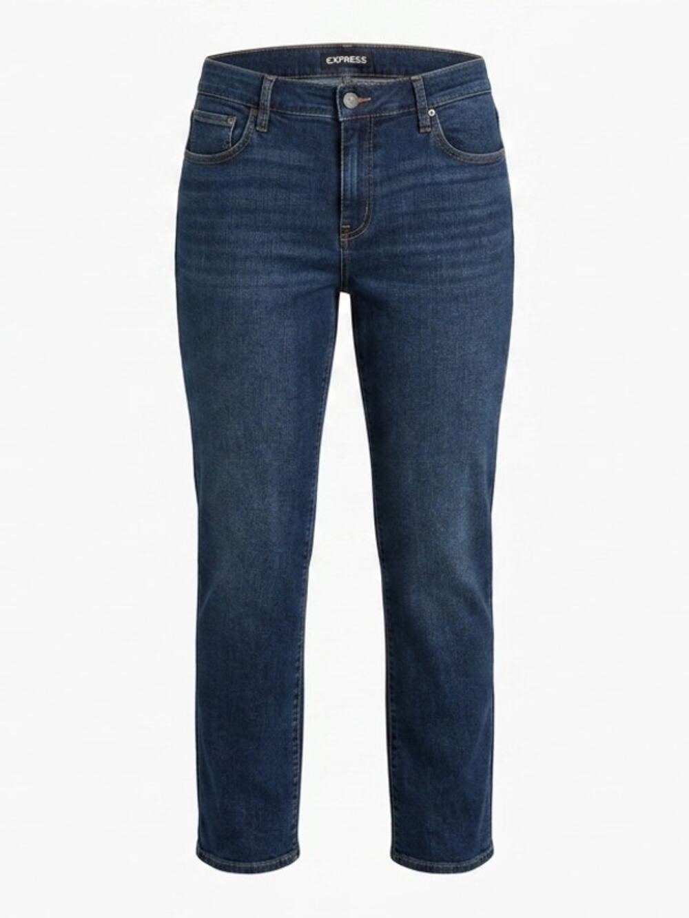 Express Dark Wash Blue Denim Straight Leg Jeans Women Size 16